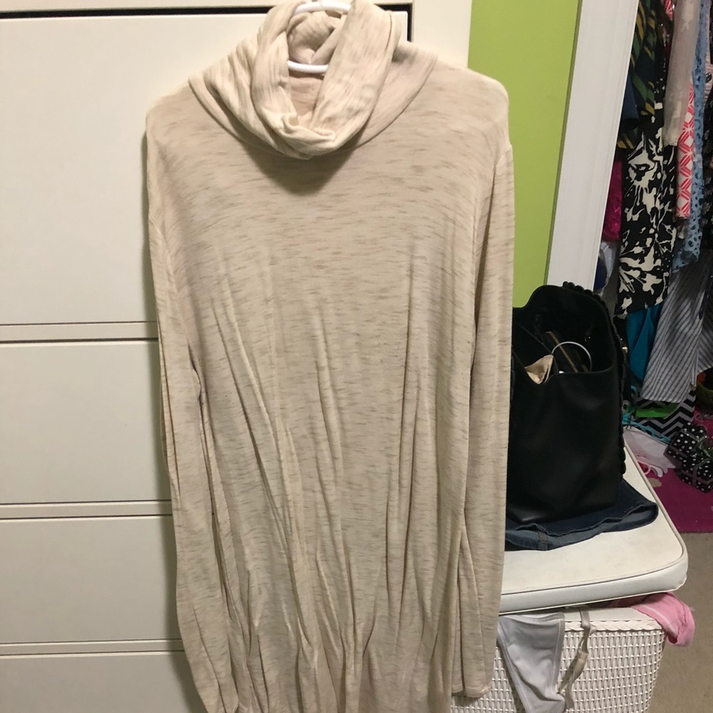 Abercrombie & Fitch Cream Turtleneck Dress